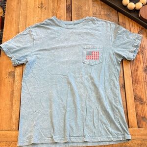 Light Blue Graphic Pocket Tee